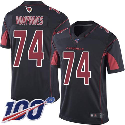 Arizona Cardinals Limited Black Men D.J. Humphries Jersey NFL Football #74 100th Season Rush Vapor Untouchable